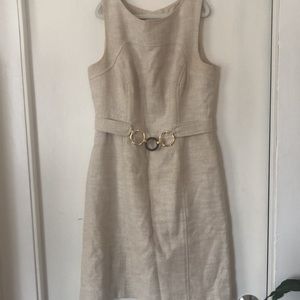 Milly lined tailored linen dress